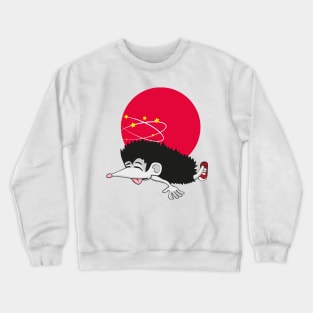 knocked out hedgehog Crewneck Sweatshirt